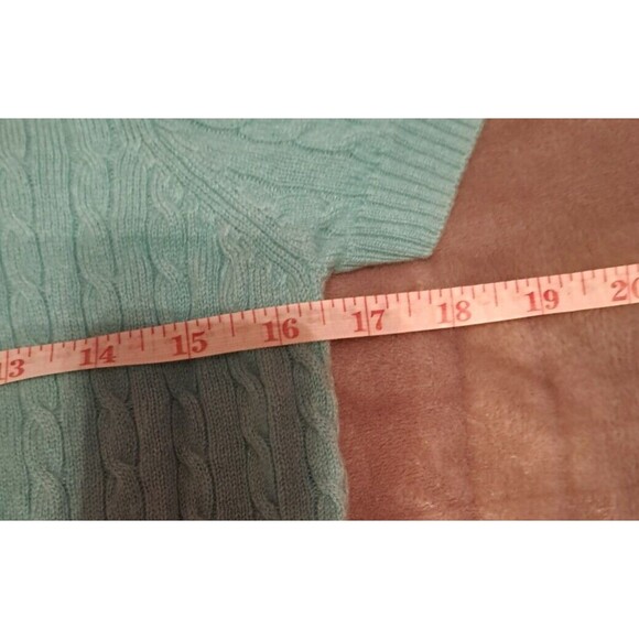 Lilly Pulitzer Vintage Cashmere Cable Knit Short Sleeve Sweater Blue Size Large - Picture 5 of 9